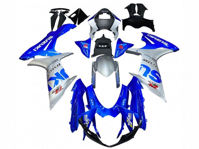 Suzuki GSXR 600 / GSXR 750 Motorrad Verkleidung 2011-2024 - Blau Silber Ecstar