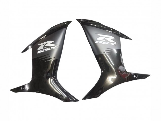 Suzuki GSXR 600 / GSXR 750 Motorrad Verkleidung 2011-2024 - Matt Schwarz Glanzendes Schwarz Weiss Aufkleber
