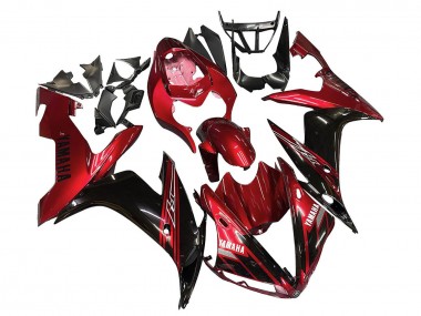 Yamaha YZF 1000 R1 Motorrad Verkleidung 2004-2006 - Rot Glanzendes Schwarz