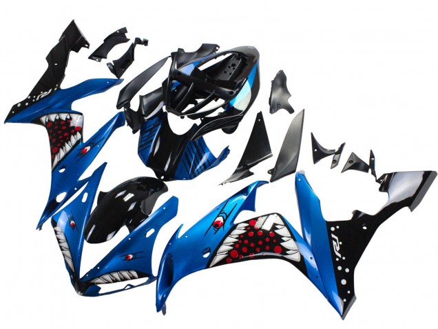 Yamaha YZF 1000 R1 Motorrad Verkleidung 2004-2006 - Blau Schwarz Rot Weiss Hai