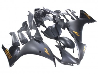 Yamaha YZF 1000 R1 Motorrad Verkleidung 2012-2014 - Matt Schwarz Gold Aufkleber