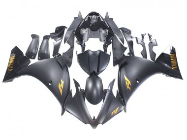 Yamaha YZF 1000 R1 Motorrad Verkleidung 2012-2014 - Matt Schwarz Gold Aufkleber