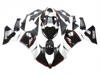 Yamaha YZF 1000 R1 Motorrad Verkleidung 2012-2014 - Weiss Rot Glanzendes Schwarz