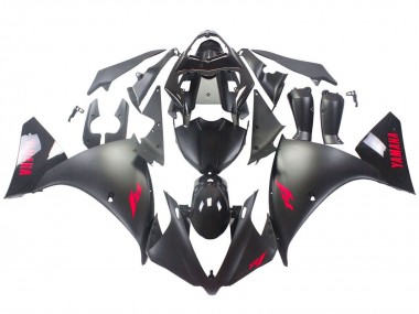 Yamaha YZF 1000 R1 Motorrad Verkleidung 2012-2014 - Glanzendes Schwarz Matt Schwarz Rot