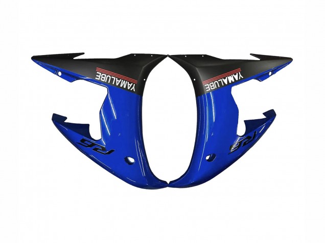 Yamaha YZF R6S Motorrad Verkleidung 2006-2009 - Blau Weiss Glanzendes Schwarz Yamalube