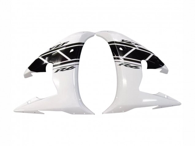 Yamaha YZF R6 Motorrad Verkleidung 2003-2004 - Weiss Glanzendes Schwarz