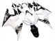 Yamaha YZF R6S Motorrad Verkleidung 2006-2009 - Weiss Glanzendes Schwarz