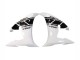 Yamaha YZF R6S Motorrad Verkleidung 2006-2009 - Weiss Glanzendes Schwarz