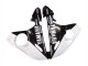 Yamaha YZF R6S Motorrad Verkleidung 2006-2009 - Weiss Glanzendes Schwarz