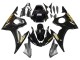 Yamaha YZF R6 Motorrad Verkleidung 2003-2004 - Glanzendes Schwarz Gold Aufkleber