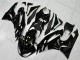 Kawasaki ZX6R Motorrad Verkleidung 2009-2012 - Glanzendes Schwarz Weiss Ninja