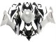 Kawasaki ZX6R Motorrad Verkleidung 2019-2022 - Weiss Schwarz Carbonfaser