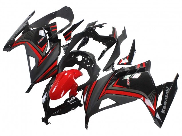 Kawasaki EX300 Motorrad Verkleidung 2013-2017 - Rot Schwarz