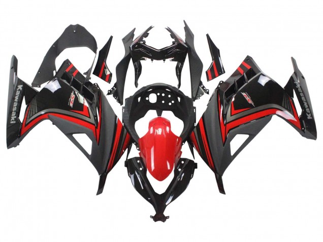 Kawasaki EX300 Motorrad Verkleidung 2013-2017 - Rot Schwarz