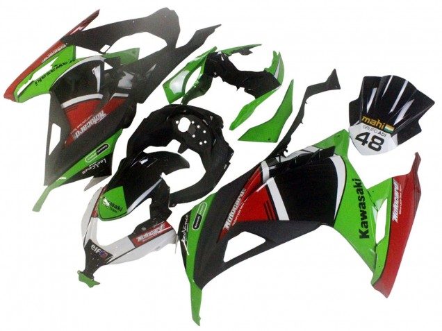 Kawasaki EX300 Motorrad Verkleidung 2013-2024 - Grun Weiss Rot Schwarz Elf
