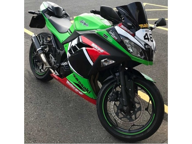 Kawasaki EX300 Motorrad Verkleidung 2013-2024 - Grun Weiss Rot Schwarz Elf