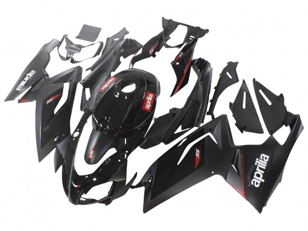 Aprilia RS125 Motorrad Verkleidung 2006-2011 - Glanzendes Schwarz Rot Weiss Aufkleber