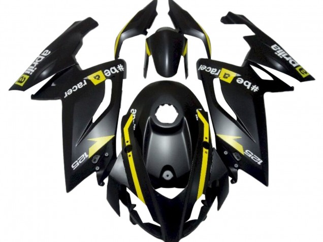 Aprilia RS125 Motorrad Verkleidung 2006-2011 - Matt Schwarz Gelb
