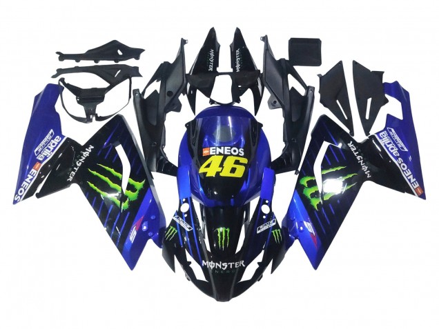 Aprilia RS125 Motorrad Verkleidung 2006-2011 - Blau Schwarz Grun Monster 46