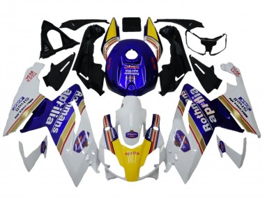 Aprilia RS125 Motorrad Verkleidung 2006-2011 - Weiss Blau Gelb Rothmans