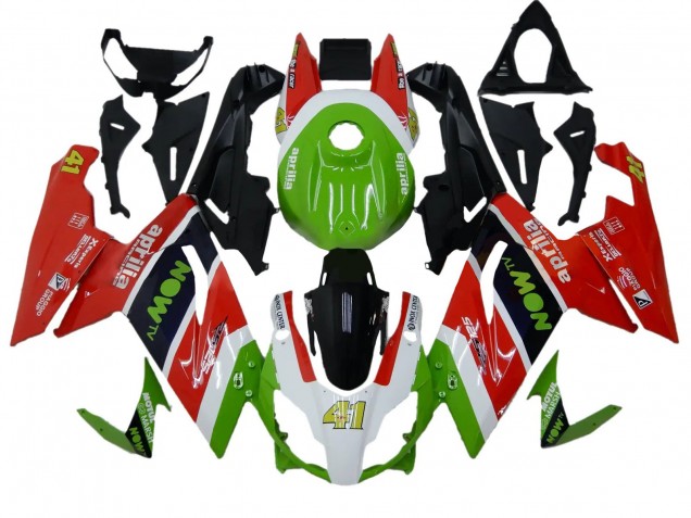 Aprilia RS125 Motorrad Verkleidung 2006-2011 - Grun Weiss Rot Schwarz