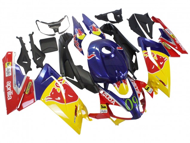 Aprilia RS125 Motorrad Verkleidung 2006-2011 - Gelb Dunkel Blau Red Bull