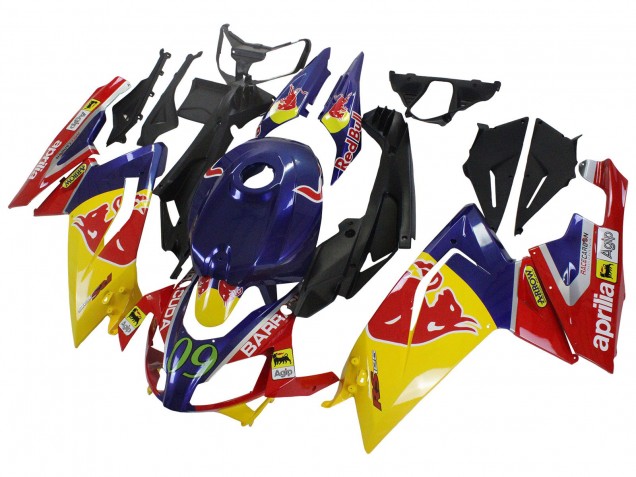 Aprilia RS125 Motorrad Verkleidung 2006-2011 - Gelb Dunkel Blau Red Bull