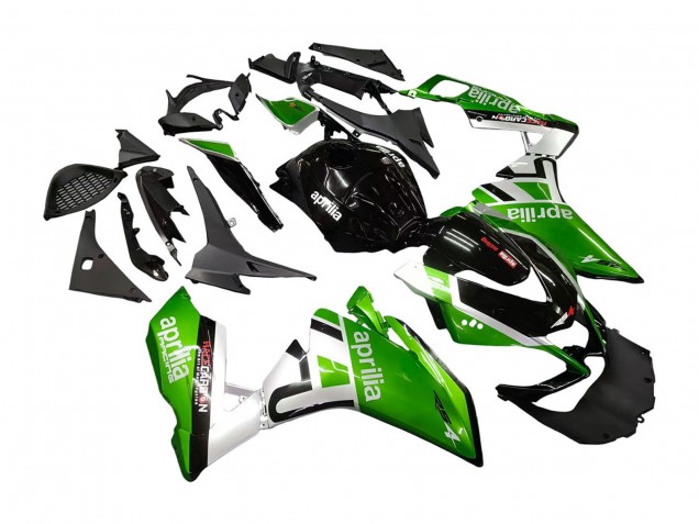 Aprilia RS4 50 125 Motorrad Verkleidung 2012-2018 - Weiss Grun Glanzendes Schwarz