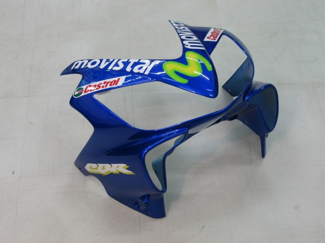 Honda CBR600 F4i Motorrad Verkleidung 2004-2007 - Blau Gelb Grun MoviStar