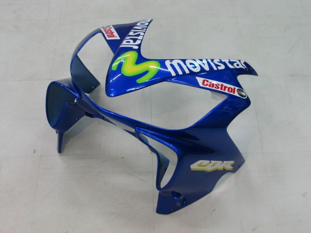 Honda CBR600 F4i Motorrad Verkleidung 2004-2007 - Blau Gelb Grun MoviStar
