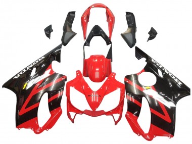 Honda CBR600 F4i Motorrad Verkleidung 2004-2007 - Rot Glanzendes Schwarz