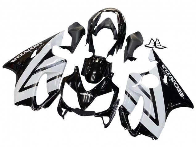Honda CBR600 F4i Motorrad Verkleidung 2004-2007 - Weiss Glanzendes Schwarz