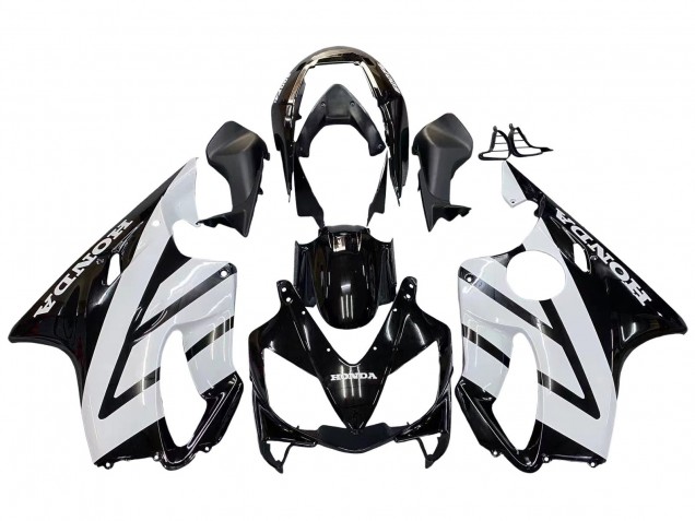 Honda CBR600 F4i Motorrad Verkleidung 2004-2007 - Weiss Glanzendes Schwarz