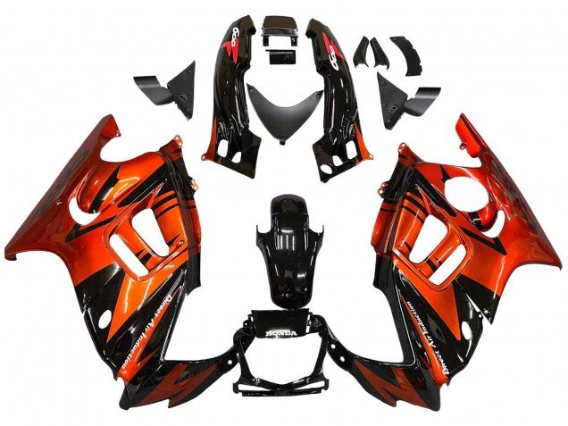 Honda CBR600 F3 Motorrad Verkleidung 1995-1996 - Orange Glanzendes Schwarz