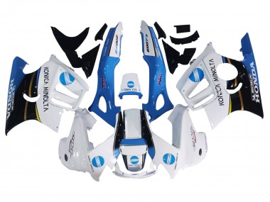 Honda CBR600 F3 Motorrad Verkleidung 1997-1998 - Weiss Blau Glanzendes Schwarz