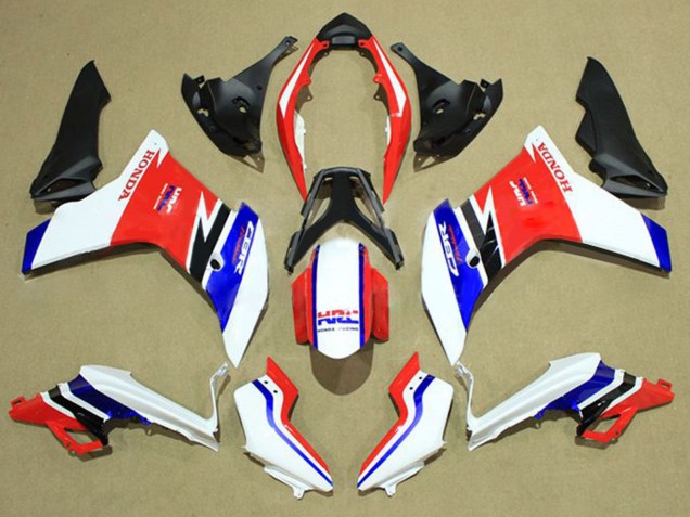Honda CBR600F Motorrad Verkleidung 2011-2013 - Weiss Rot Blau