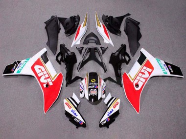 Honda CBR600F Motorrad Verkleidung 2011-2013 - Weiss Rot Gold Glanzendes Schwarz Givi