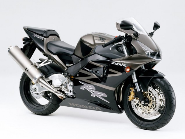 Honda CBR900RR 919 Motorrad Verkleidung 1998-1999 - Glanzendes Schwarz Weiss Aufkleber