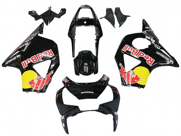 Honda CBR900RR 954 Motorrad Verkleidung 2002-2003 - Glanzendes Schwarz Gelb Red Bull Michelin