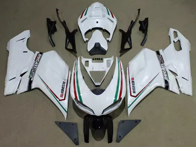 Ducati 1198 Motorrad Verkleidung 2007-2014 - Weiss Rot Grun Schwarz Corse