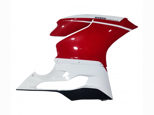 Ducati 1199 Motorrad Verkleidung 2011-2014 - Weiss Rot Glanzendes Schwarz