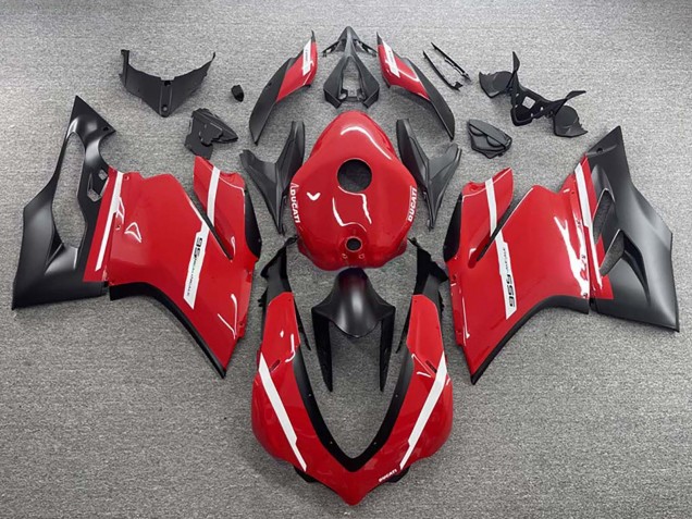 Ducati 959 Motorrad Verkleidung 2015-2020 - Rot Matt Schwarz