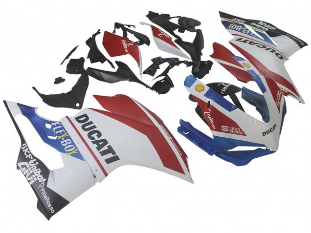 Ducati 1299 Motorrad Verkleidung 2015-2020 - Weiss Rot Blau Matt Schwarz Unibat Flex-Box