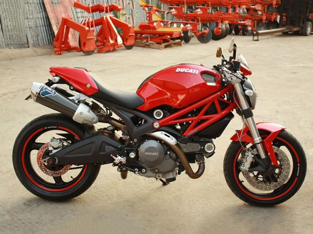 Ducati Monster 696 796 1100 1100S Motorrad Verkleidung 2008-2012 - Rot Weiss