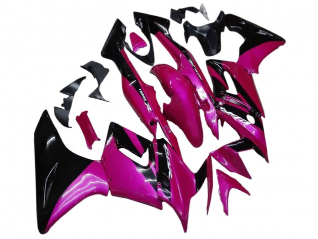 Honda CBR125R Motorrad Verkleidung 2002-2006 - Rosa Glanzendes Schwarz