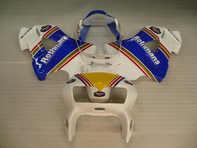 Honda VFR 800 Motorrad Verkleidung 1998-2001 - Weiss Blau Gold Rothmans