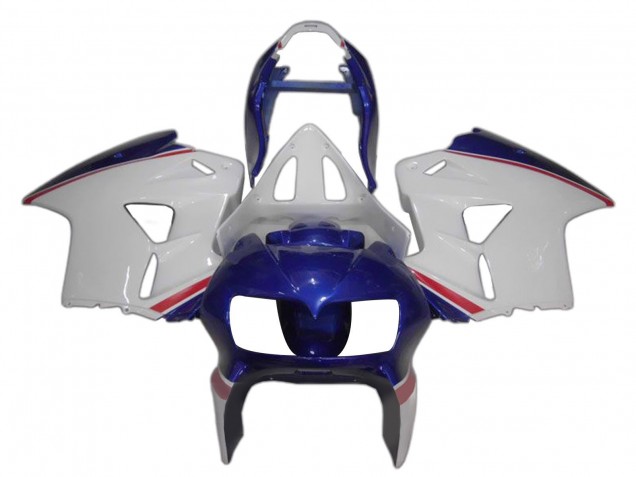 Honda VFR 800 Motorrad Verkleidung 1998-2001 - Weiss Blau Rot