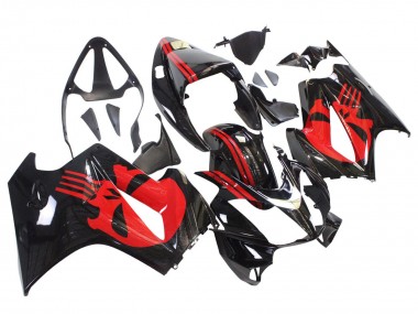 Honda VFR 800 Motorrad Verkleidung 2002-2013 - Glanzendes Schwarz Rot