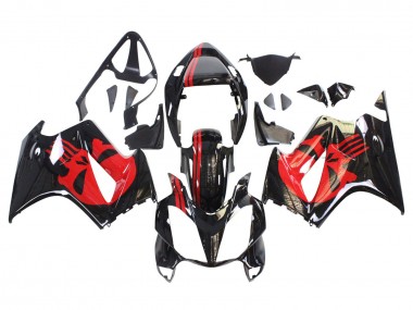 Honda VFR 800 Motorrad Verkleidung 2002-2013 - Glanzendes Schwarz Rot