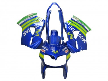 Honda VFR 800 Motorrad Verkleidung 2002-2013 - Blau Grun Weiss MoviStar Castrol